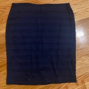 Navy blue fitted skirt. Size medium. Great condition